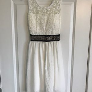 White Lacey Dress with Bow on Back